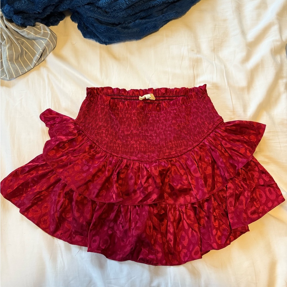 Joe B red leopard skort